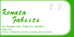 renata fabsits business card